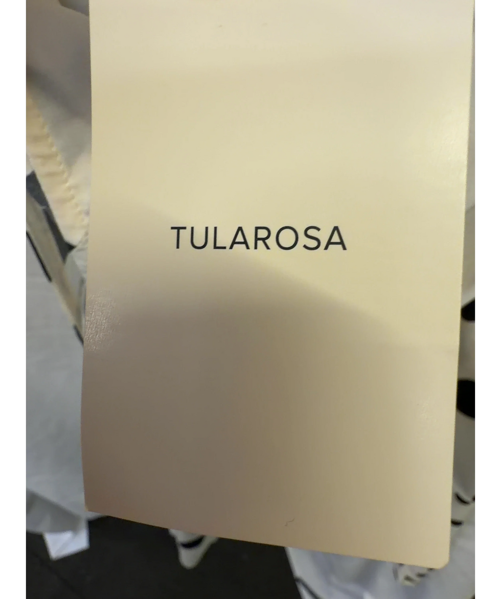 Tularosa White Elma Cowl Neck Dress, size UK XS — detail