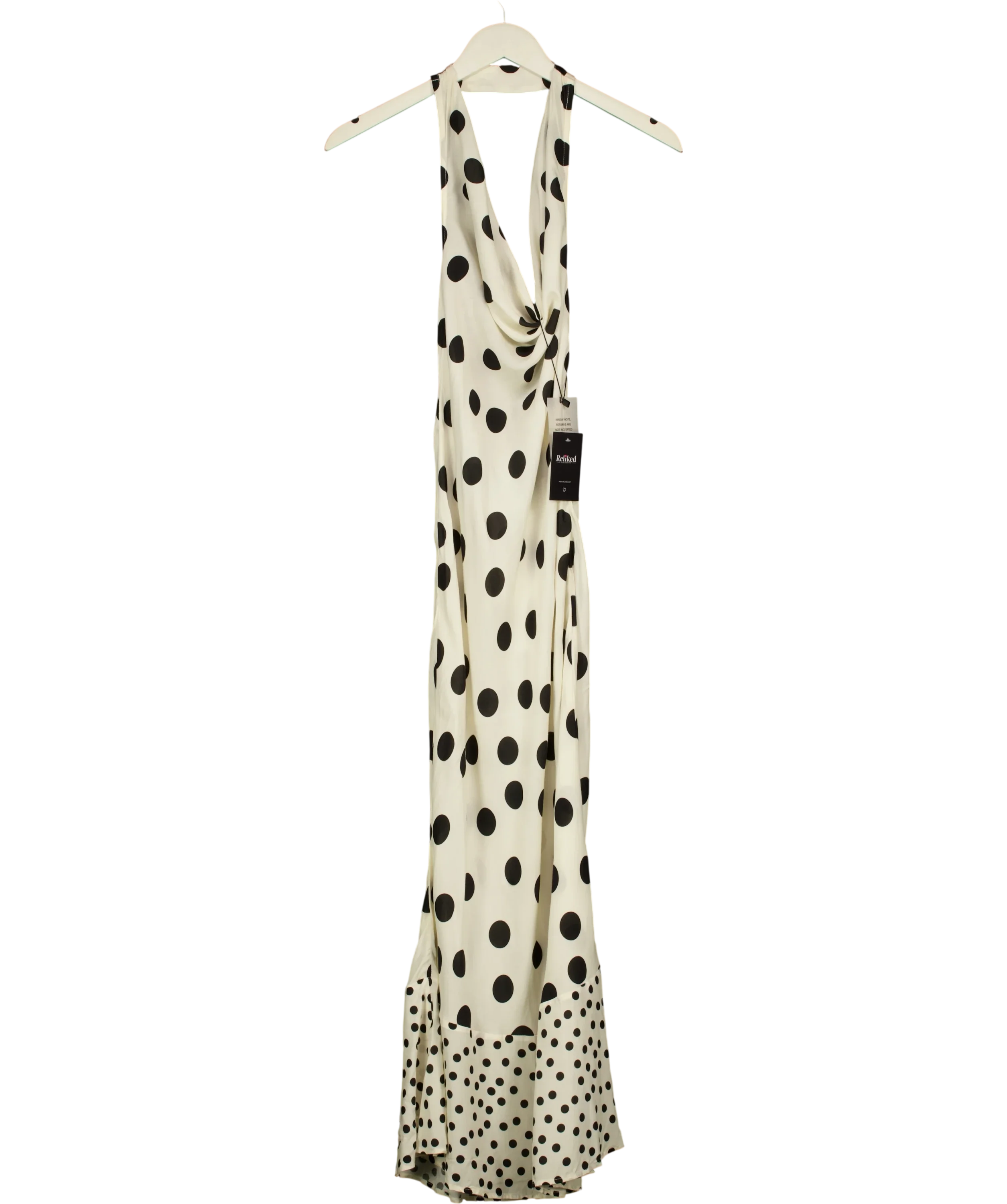 Tularosa White Elma Cowl Neck Dress, size UK XS — front