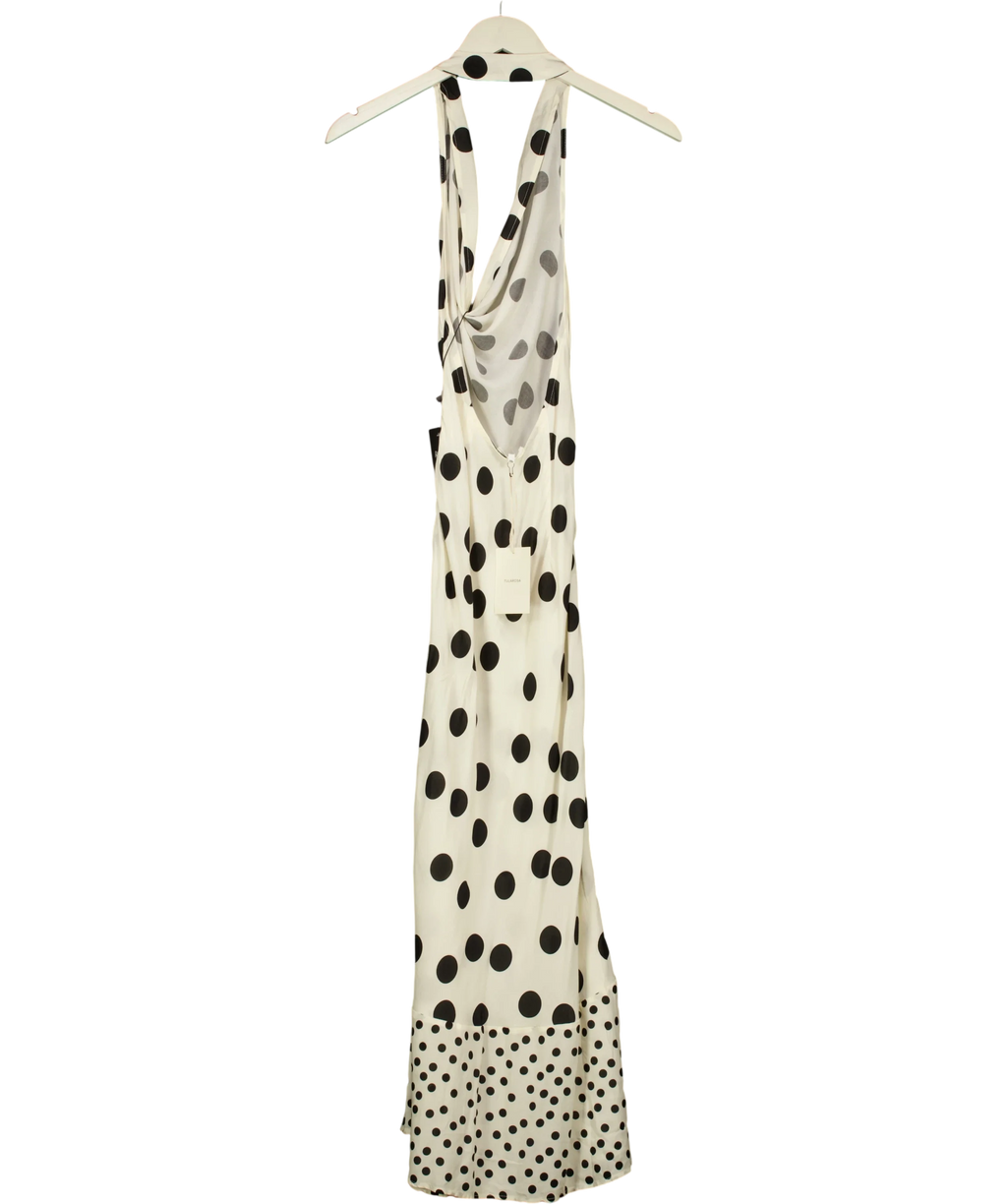Tularosa White Elma Cowl Neck Dress, size UK XS — back