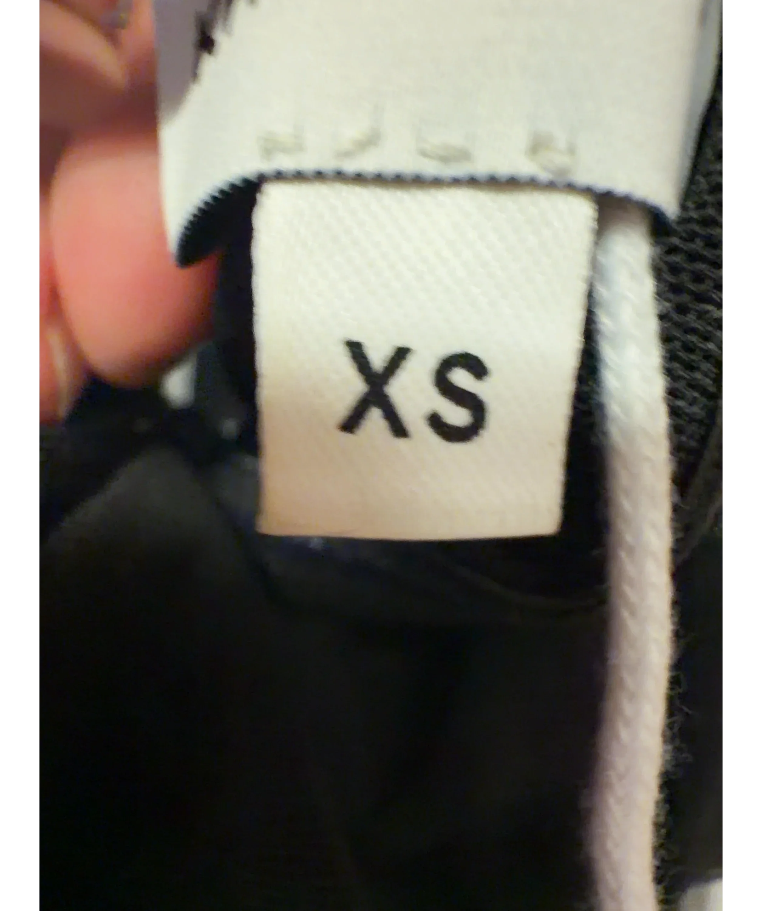 Khanum's Black Colour, size UK XS — care label