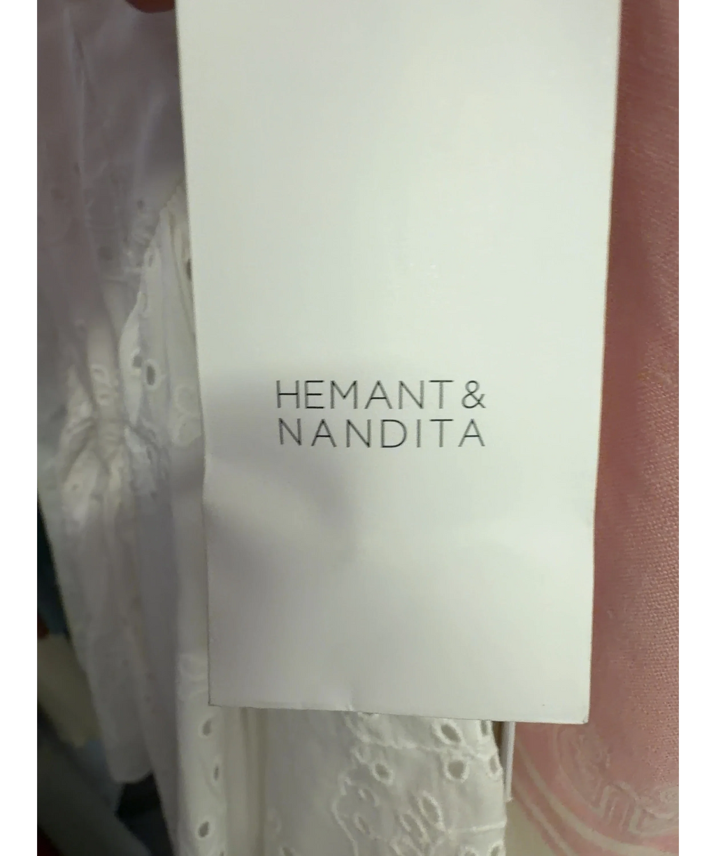 Hemant & Nandita White Hina Corseted Mini Dress, size UK XS — detail