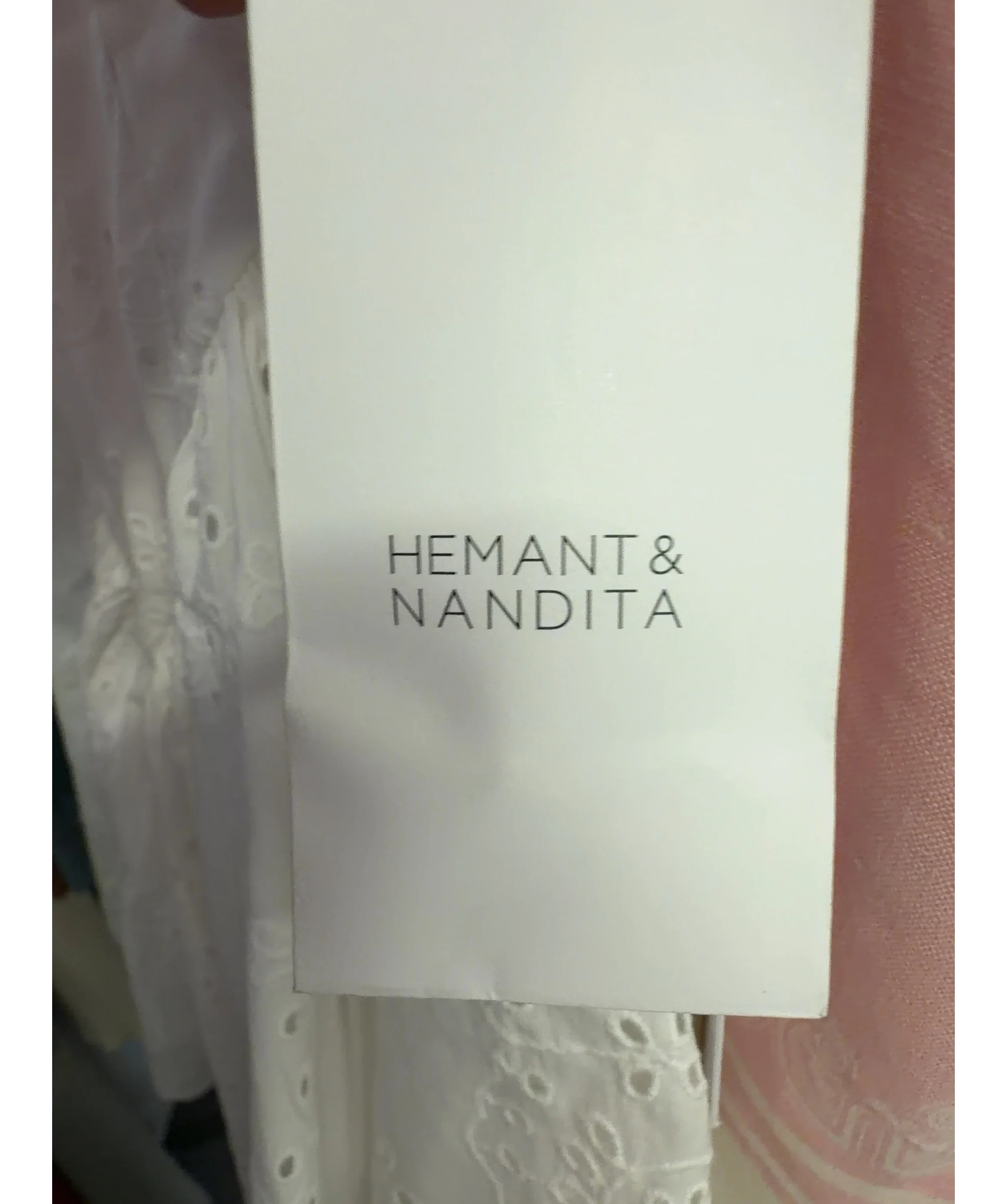 Hemant & Nandita White Hina Corseted Mini Dress, size UK XS — detail