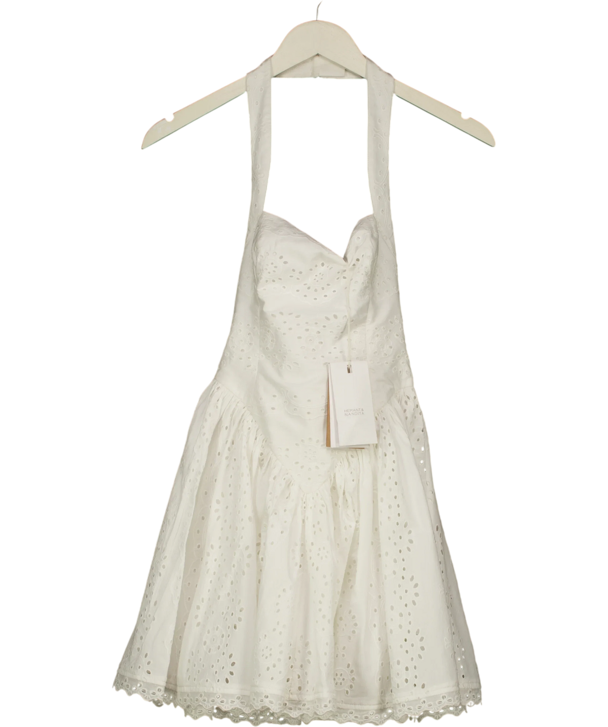hina backless mini dress Hemant & Nandita Corseted White UK XS – Reliked Womens Plus Size Tie back_in_stock_uk Mini length Size:US 8 / UK 12 / EU 38
