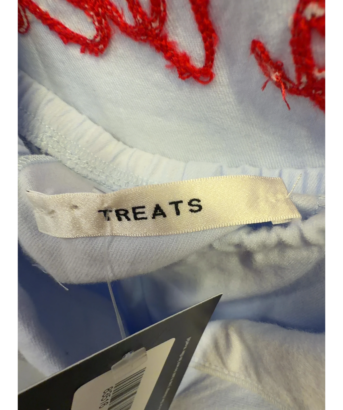 TREATS STUDIOS light blue pyjama set, size UK XS — detail