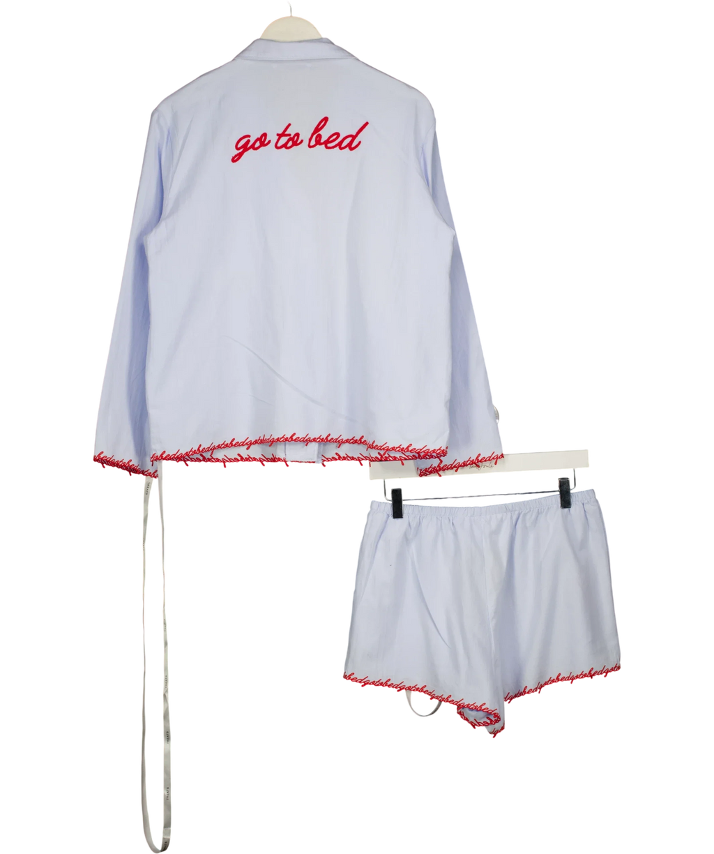 TREATS STUDIOS light blue pyjama set, size UK XS — back