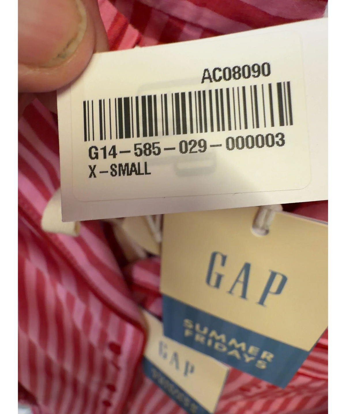 GAP x Summer Fridays Red Colour, size UK XS — care label