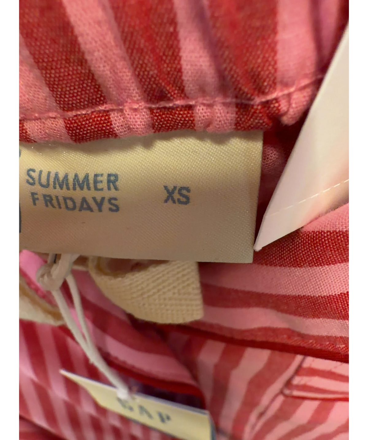 GAP x Summer Fridays Red Colour, size UK XS — fabric detail