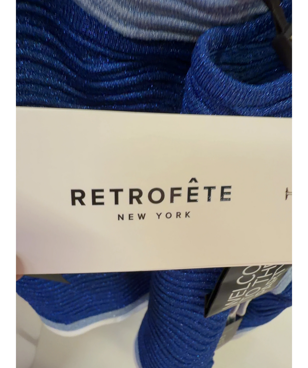 RETROFÊTE Blue Aminta Knit Set, size UK XS — detail