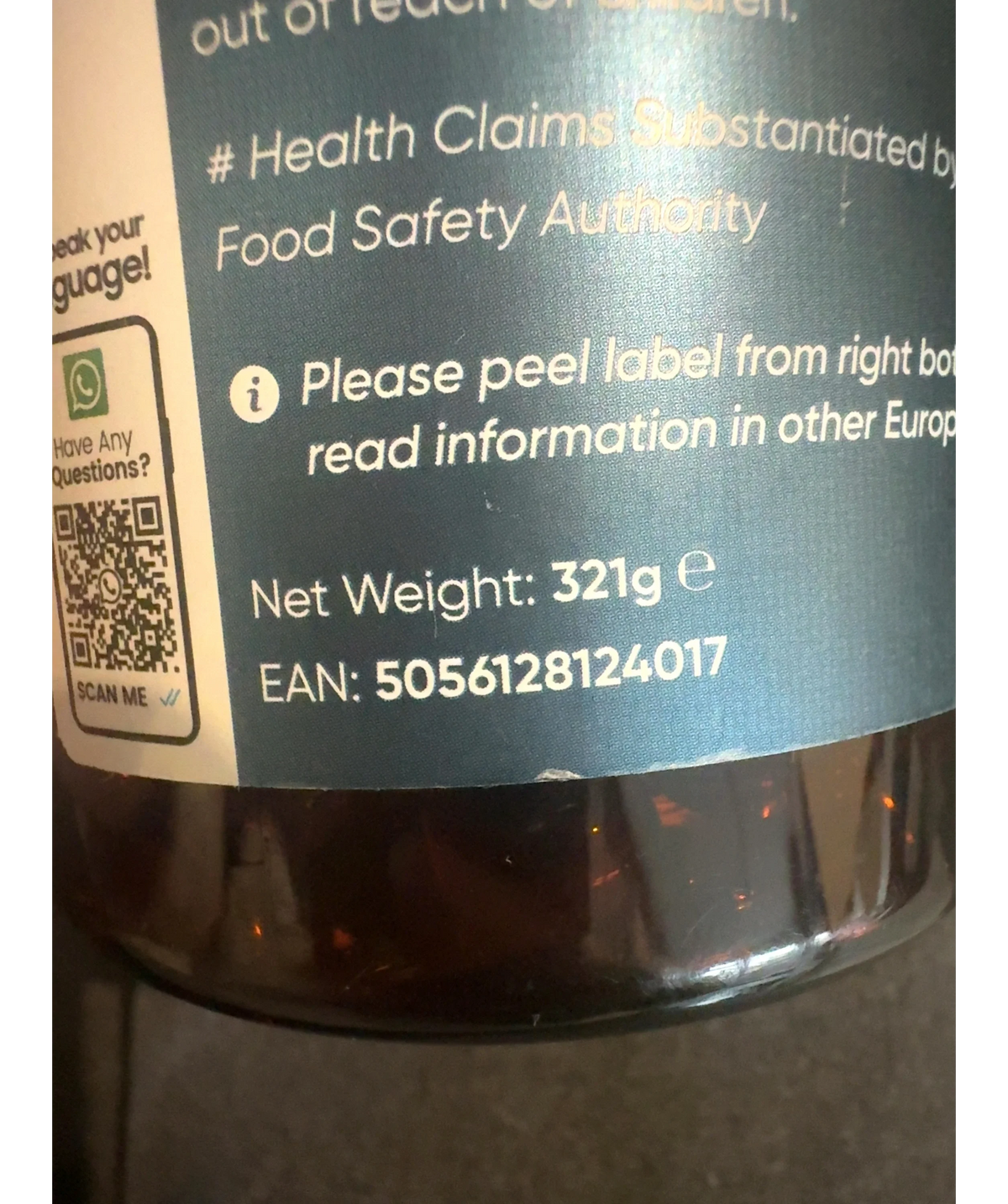 WeightWorld Omega-3 Fish Oil 2000mg 240 Softgels, size 321g — care label