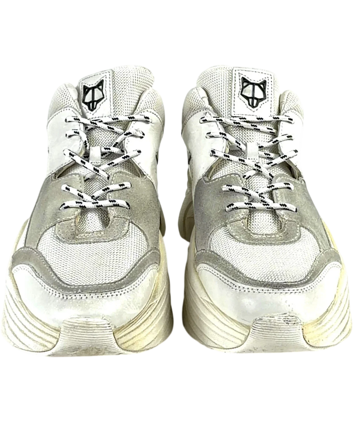 Naked Wolfe Titan White Sneakers UK 10 — Front (both, face on)