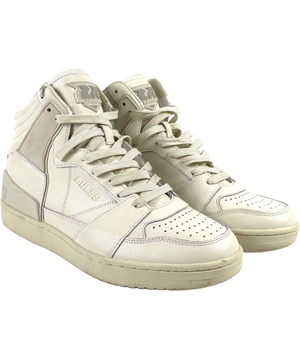Guess Sava Mid White And Cream High Top Sneakers UK 16