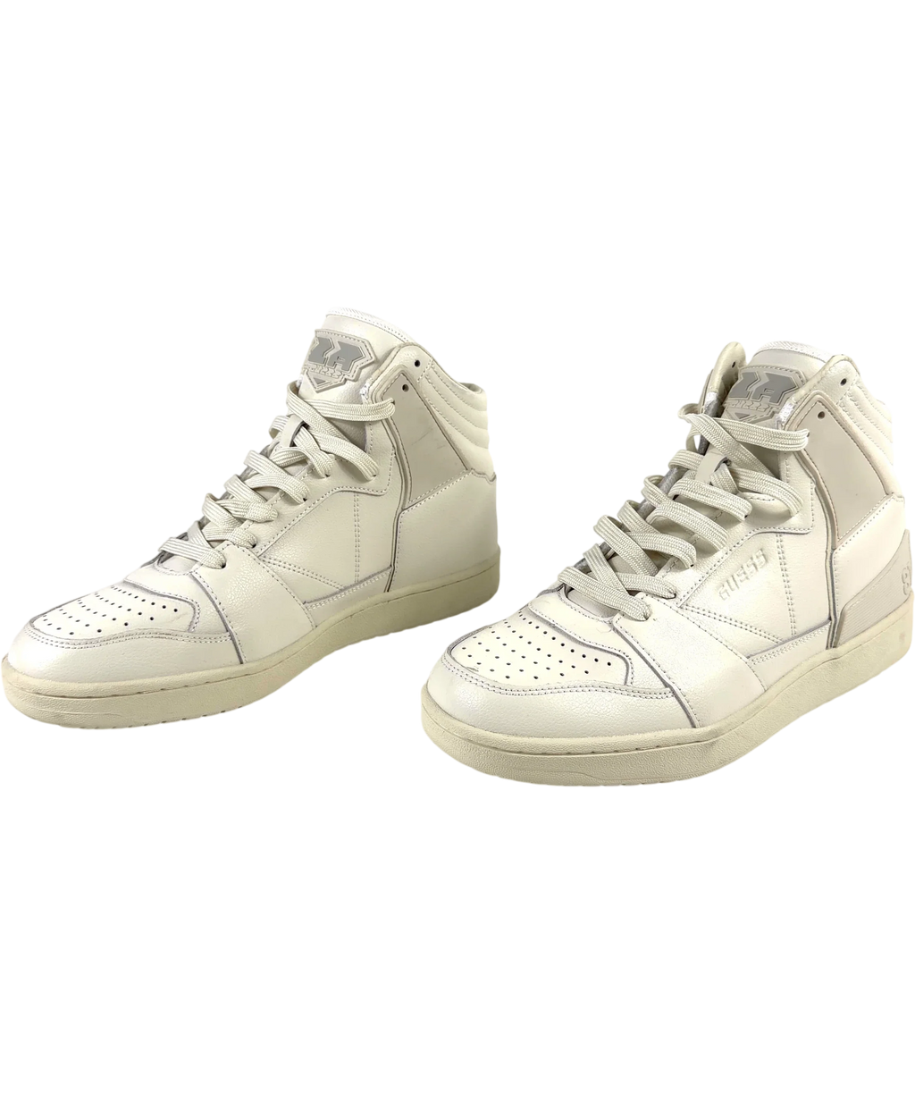Guess White Sava Mid, size UK 16 — label