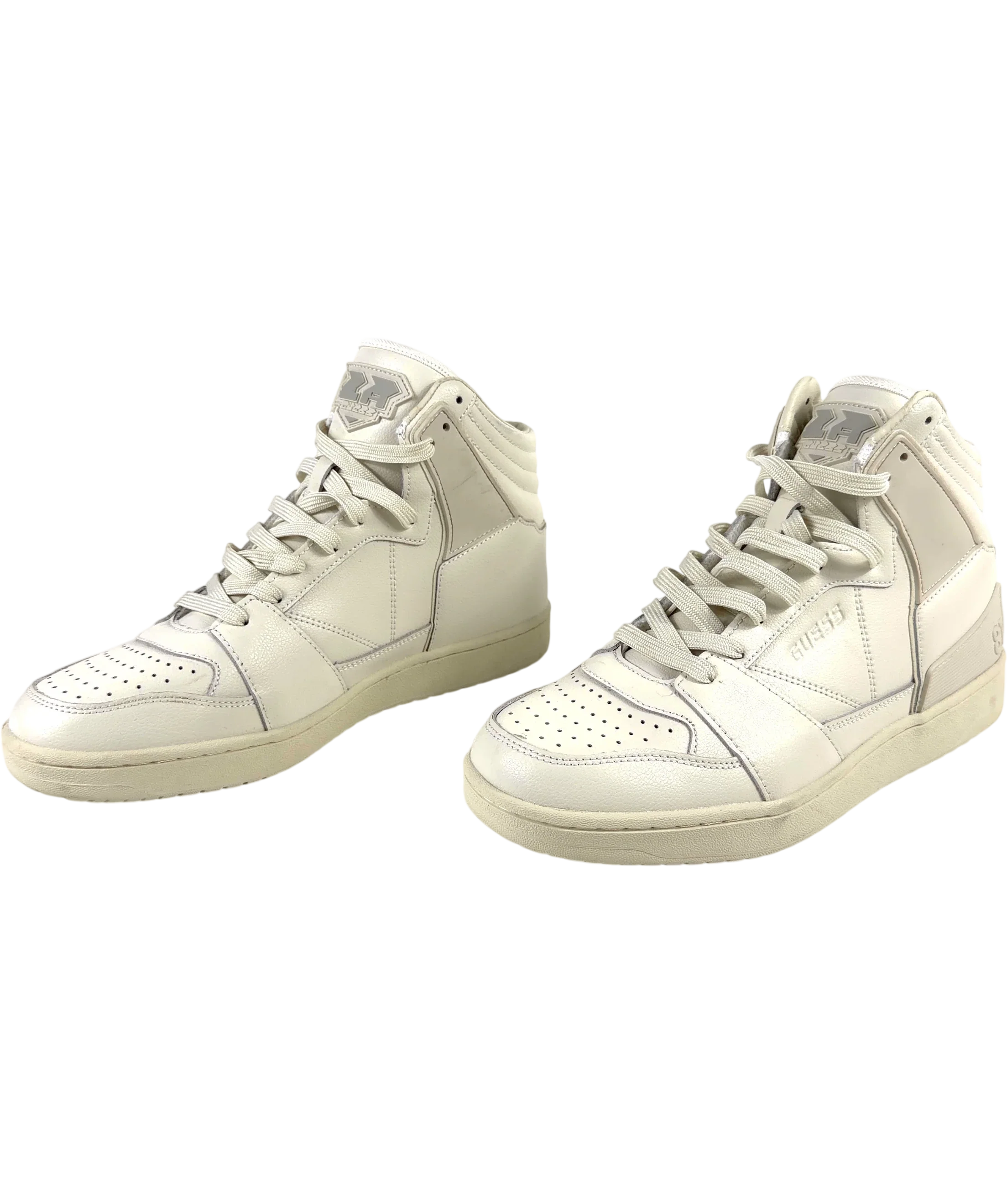 Guess White Sava Mid, size UK 16 — label
