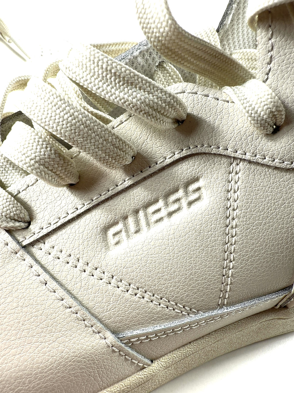 Guess White Sava Mid, size UK 16 — care label