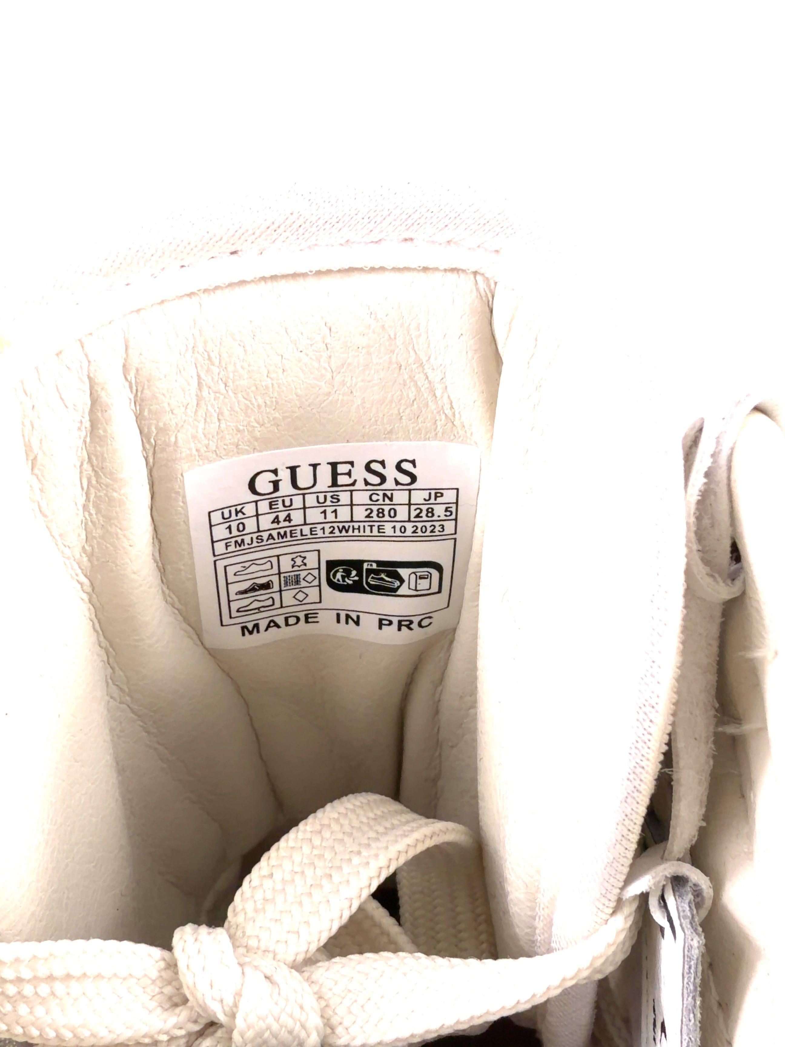 Guess White Sava Mid, size UK 16 — fabric detail