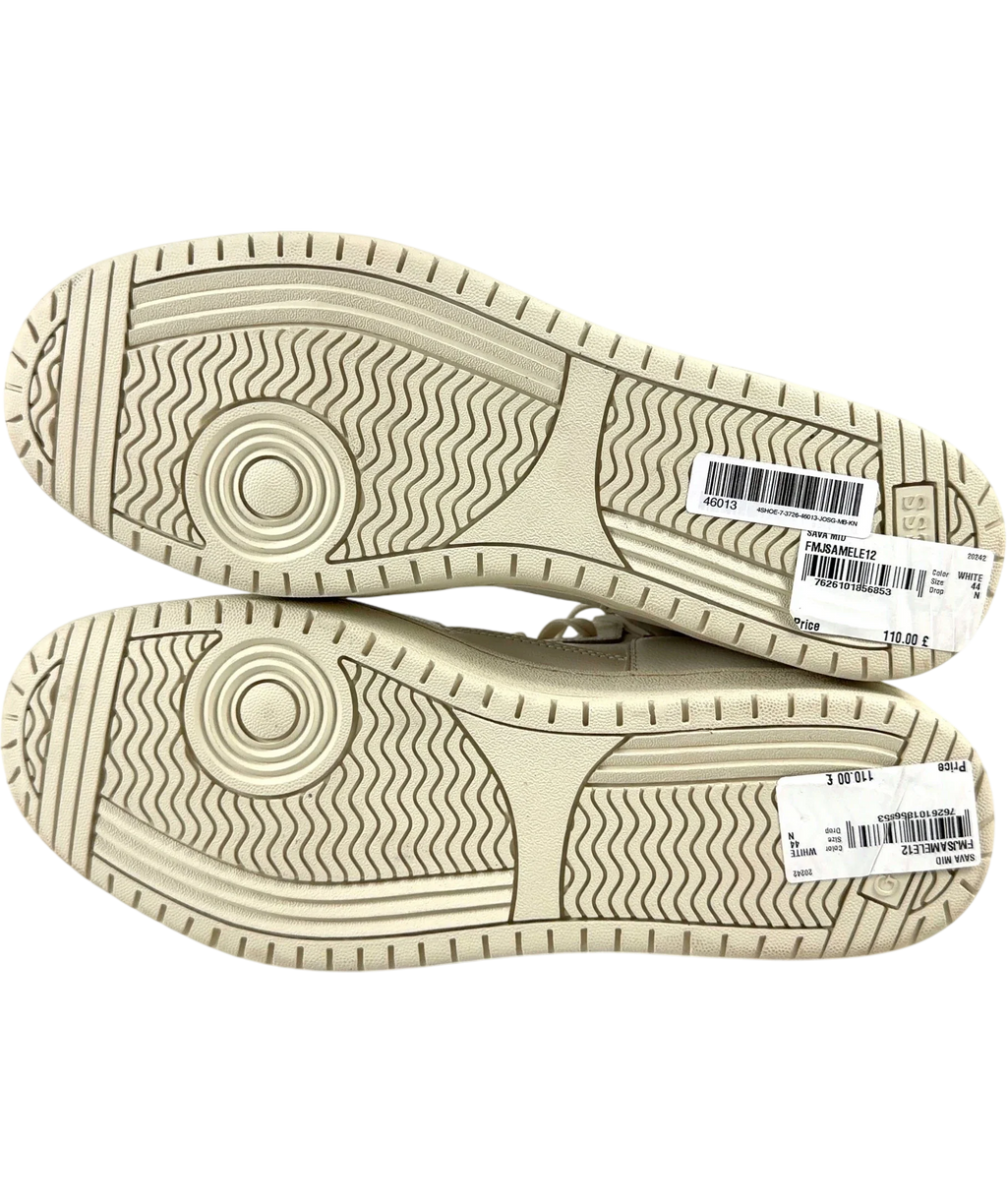 Guess Sava Mid White And Cream High Top Sneakers UK 16 — Sole