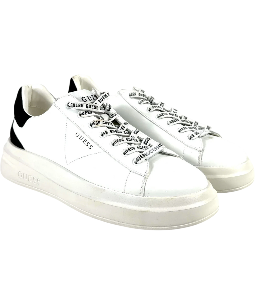 Guess White Elba Sneakers with Branded Laces, size UK 9 EU 43 👞 — front