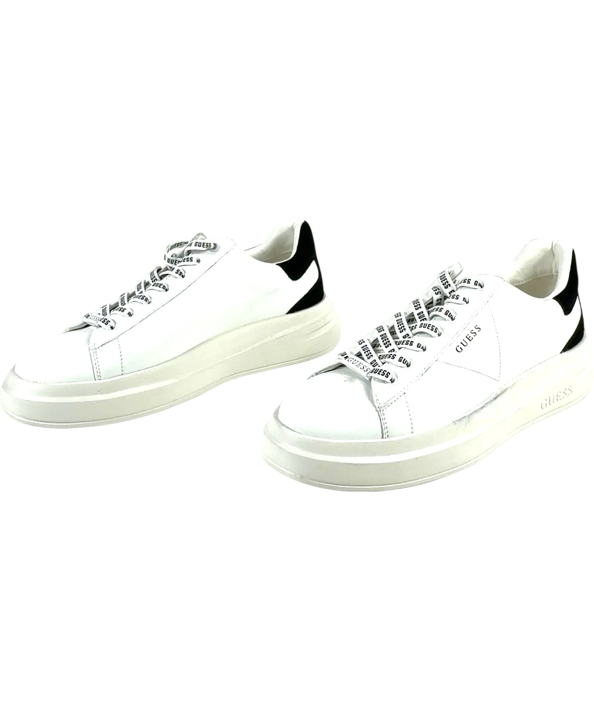 Guess White Elba Sneakers with Branded Laces, size UK 9 EU 43 👞 — label