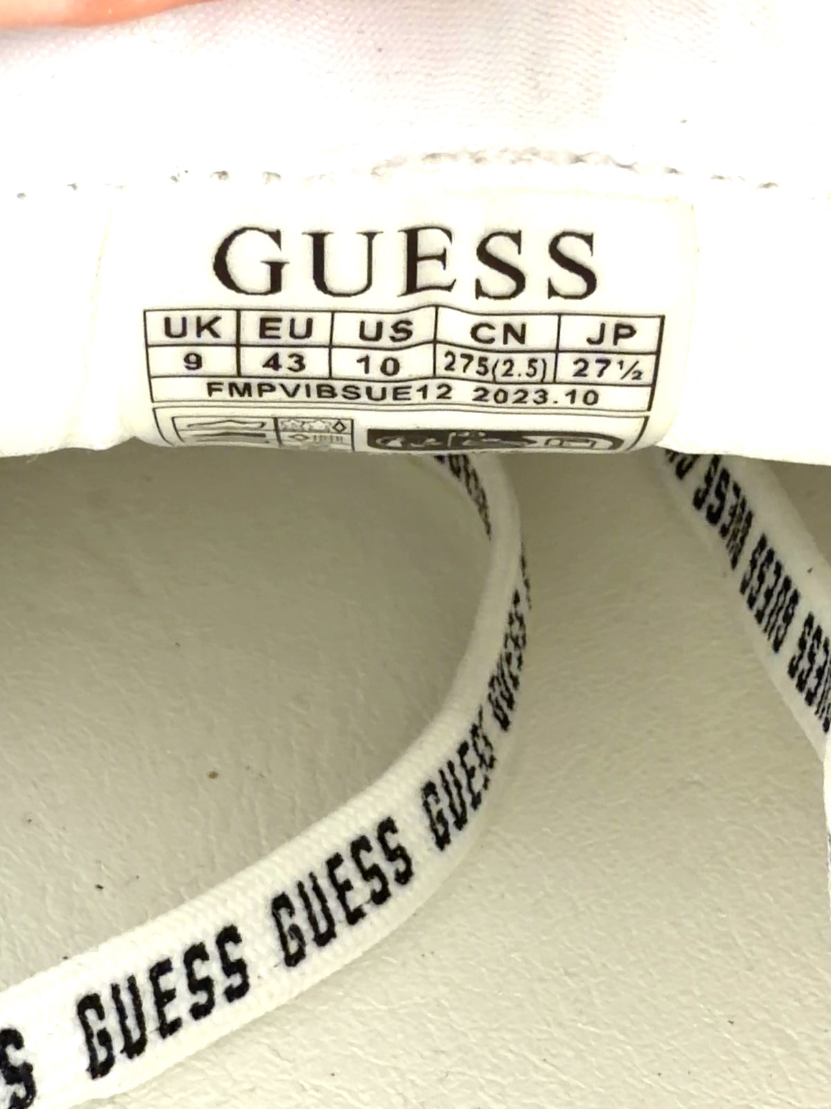 Guess White Elba Sneakers with Branded Laces, size UK 9 EU 43 👞 — additional view