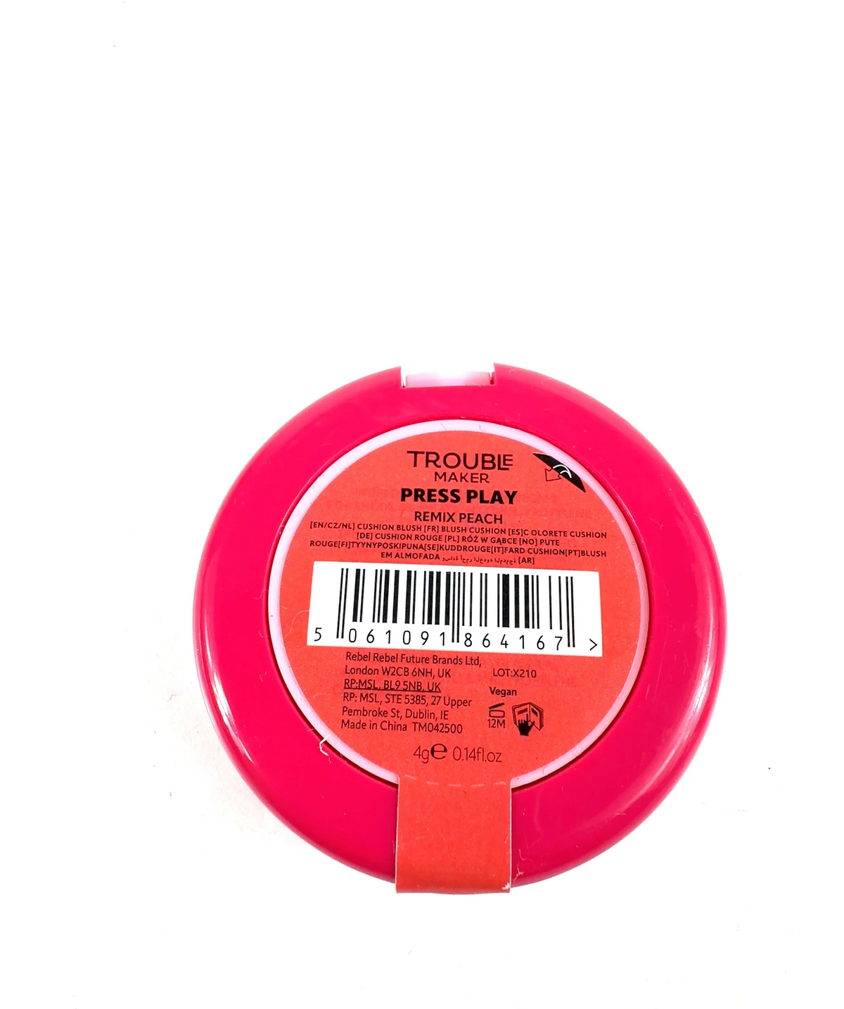Troublemaker Remix Peach PRESS PLAY, size 4g — detail