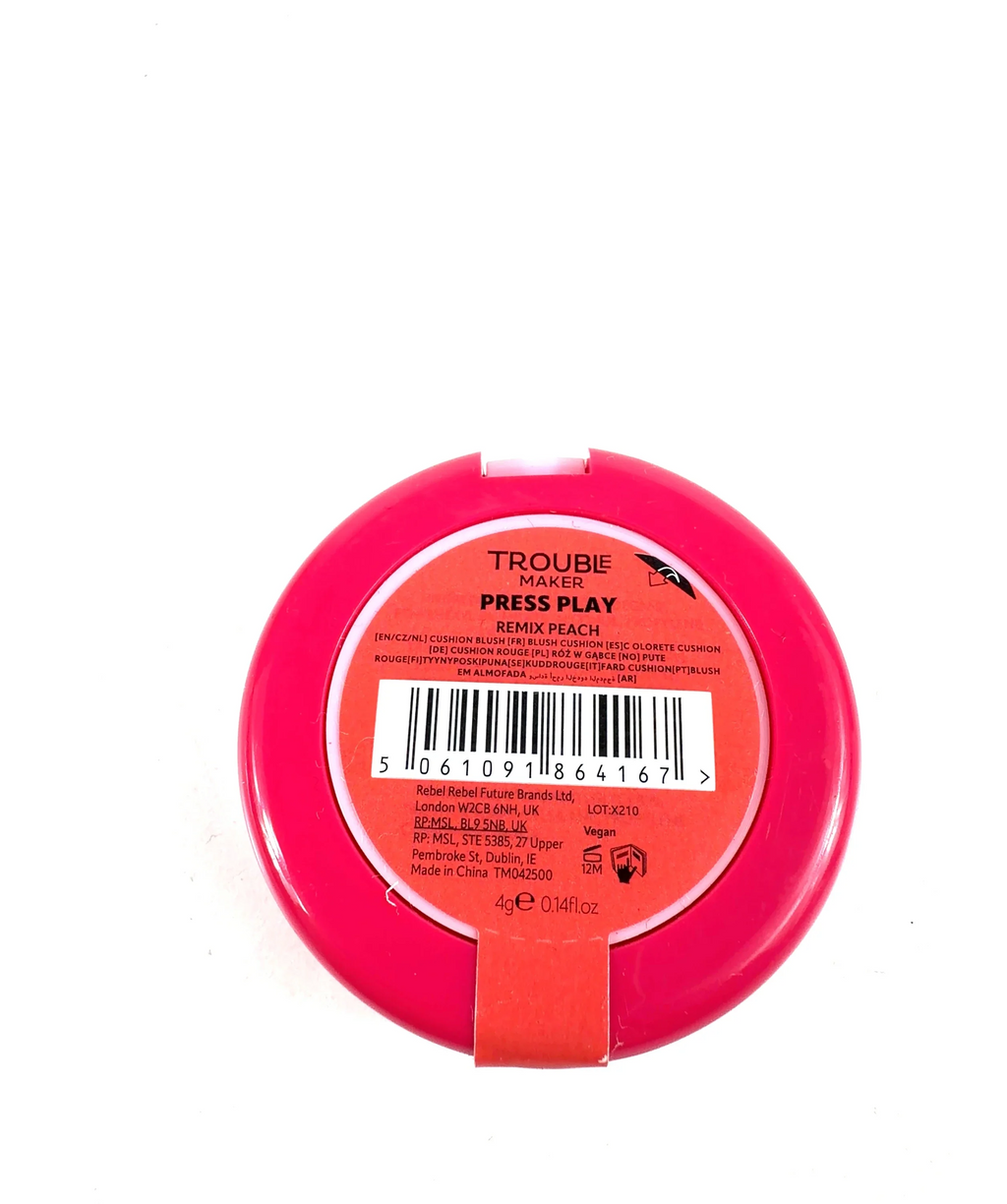 Troublemaker Remix Peach PRESS PLAY, size 4g — fabric detail