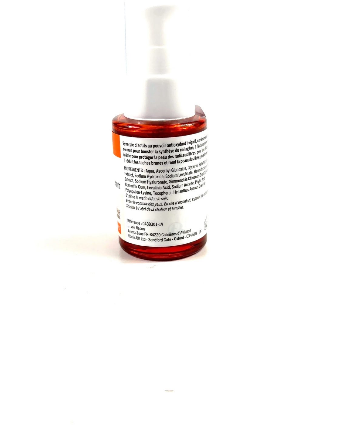 aroma zone Vitamin C 10% & Astaxanthin Serum, size 30ml — fabric detail