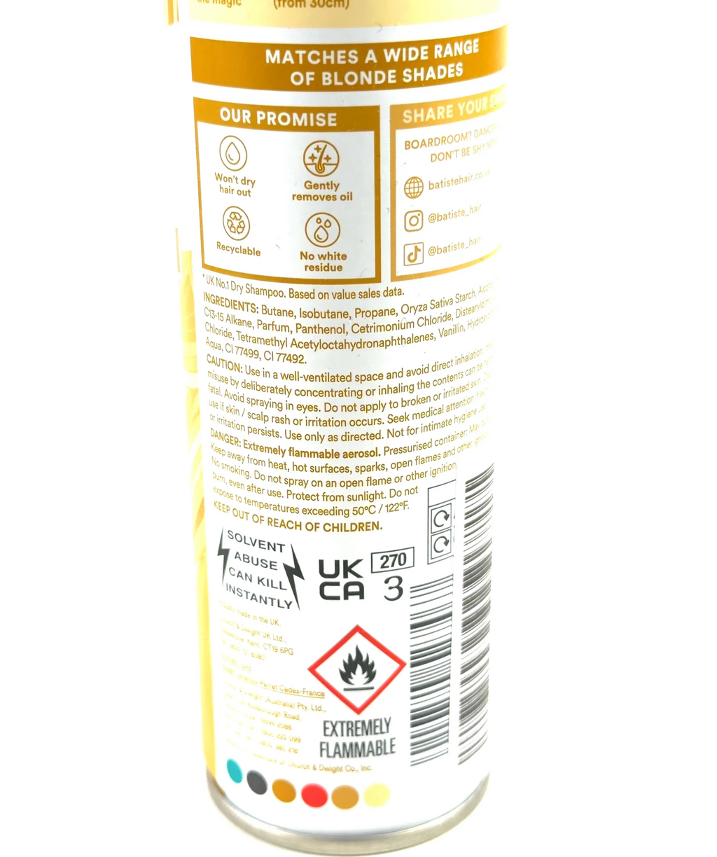 batiste Blonde Colour Dry Shampoo Blonde, size 200ml — fabric detail