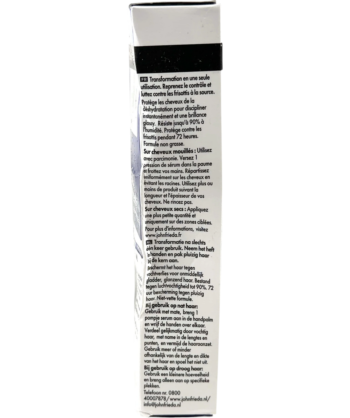 John Frieda The Hydro Sealer Moisture Protect Hair Serum, size 50ml — back