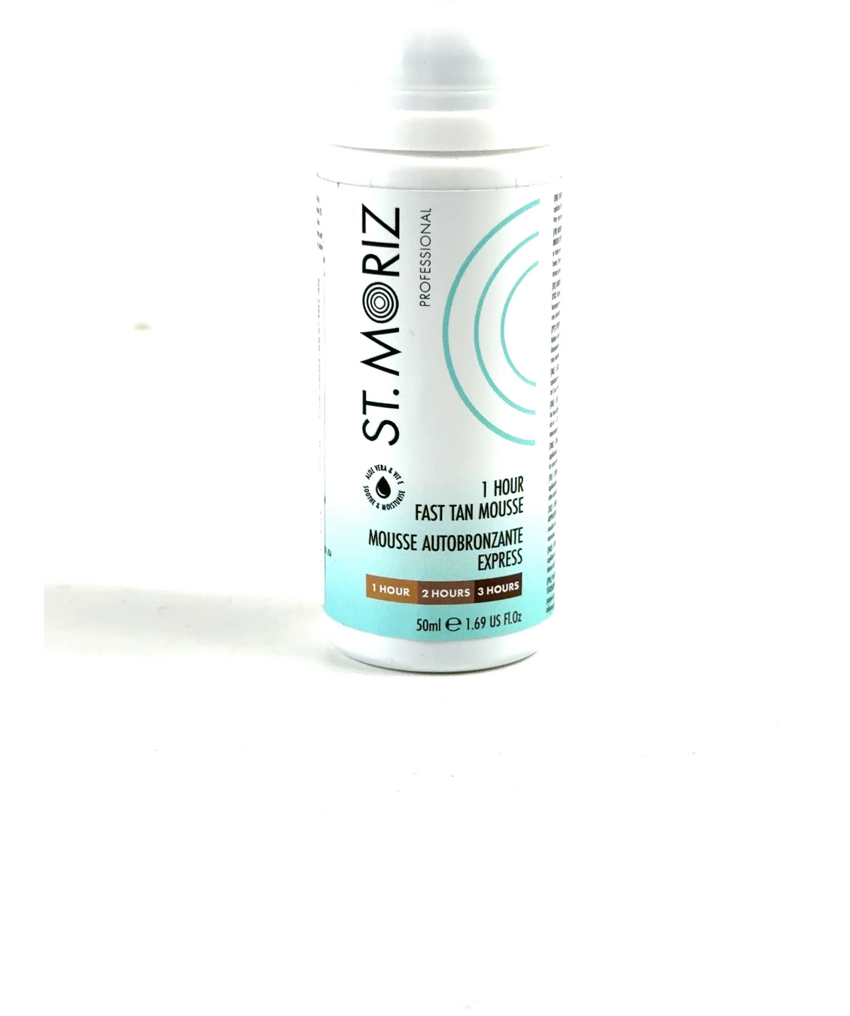 st moriz 1 Hour Fast Tan Mousse, size 50ml — label