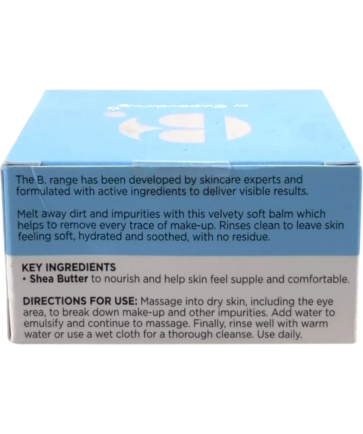 B. by Superdrug MELTING CLEANSING BALM, size 65g — back