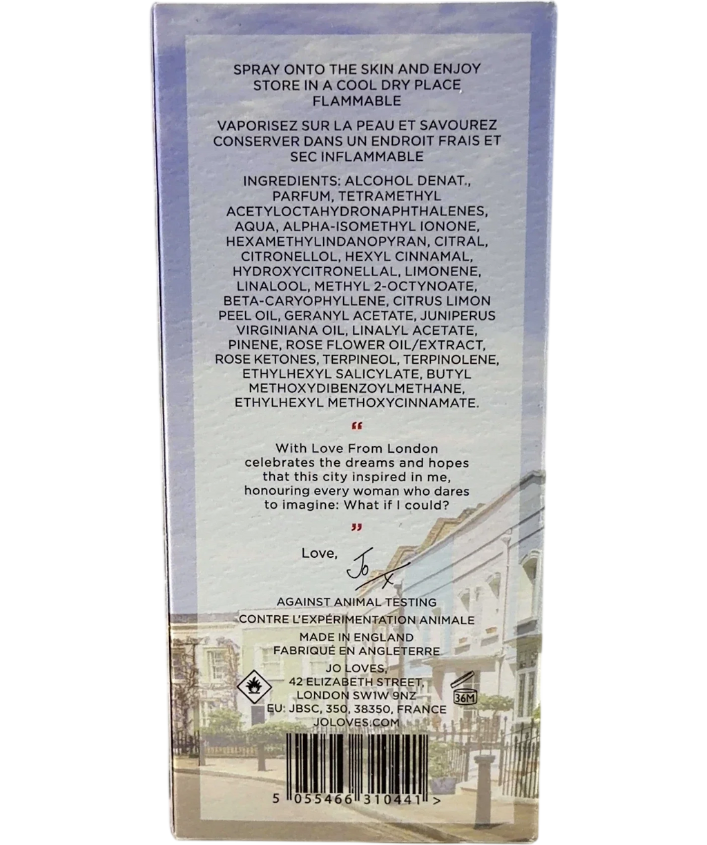 JO LOVES With Love From London A Fragrance, size 100ml — back