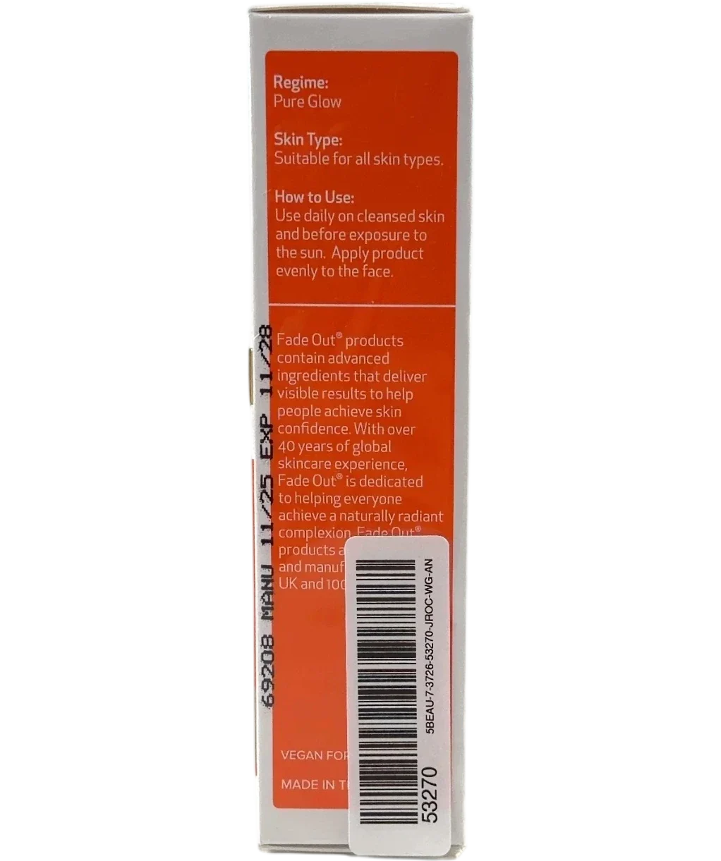 FADEOUT PURE GLOW BRIGHTENING SUNSCREEN & PRIMER, size 50ml — back