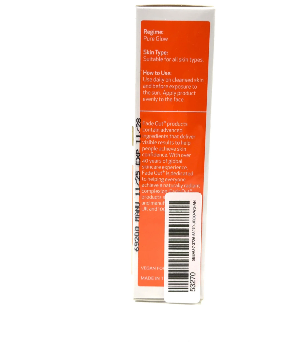 FADEOUT PURE GLOW BRIGHTENING SUNSCREEN & PRIMER, size 50ml — detail