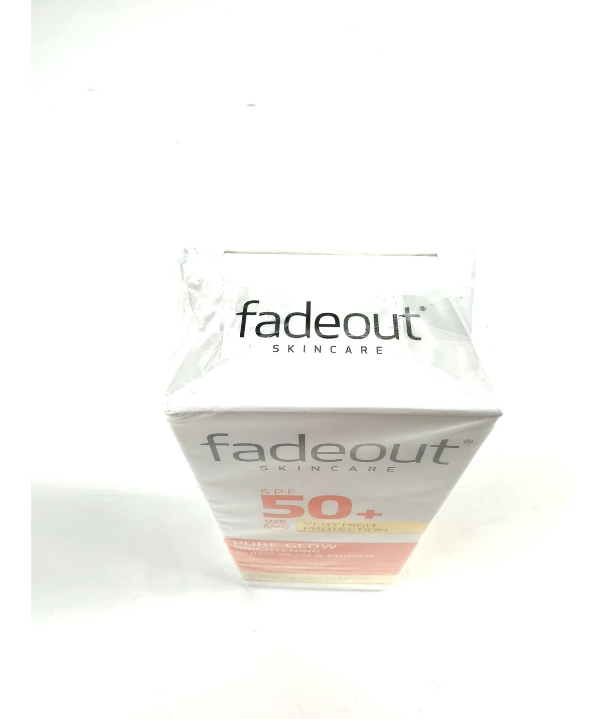 FADEOUT PURE GLOW BRIGHTENING SUNSCREEN & PRIMER, size 50ml — label