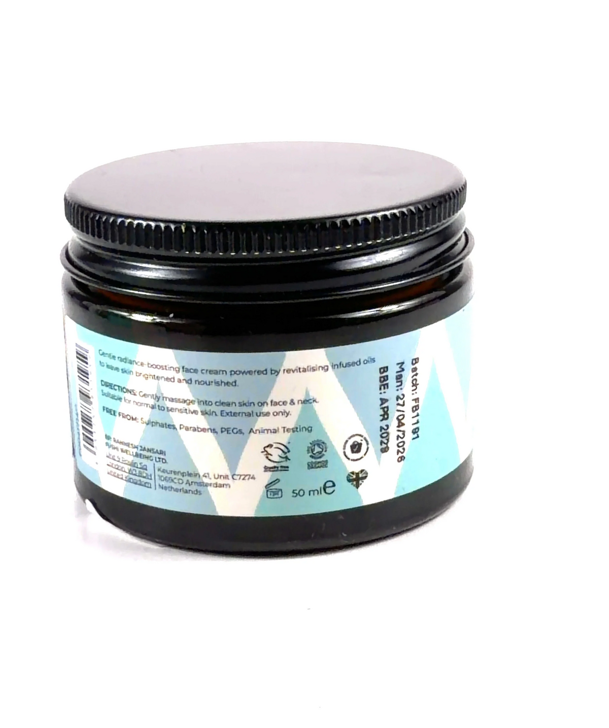 Fushi BioVedic Radiance Face Cream 50ml, size 50ml — care label