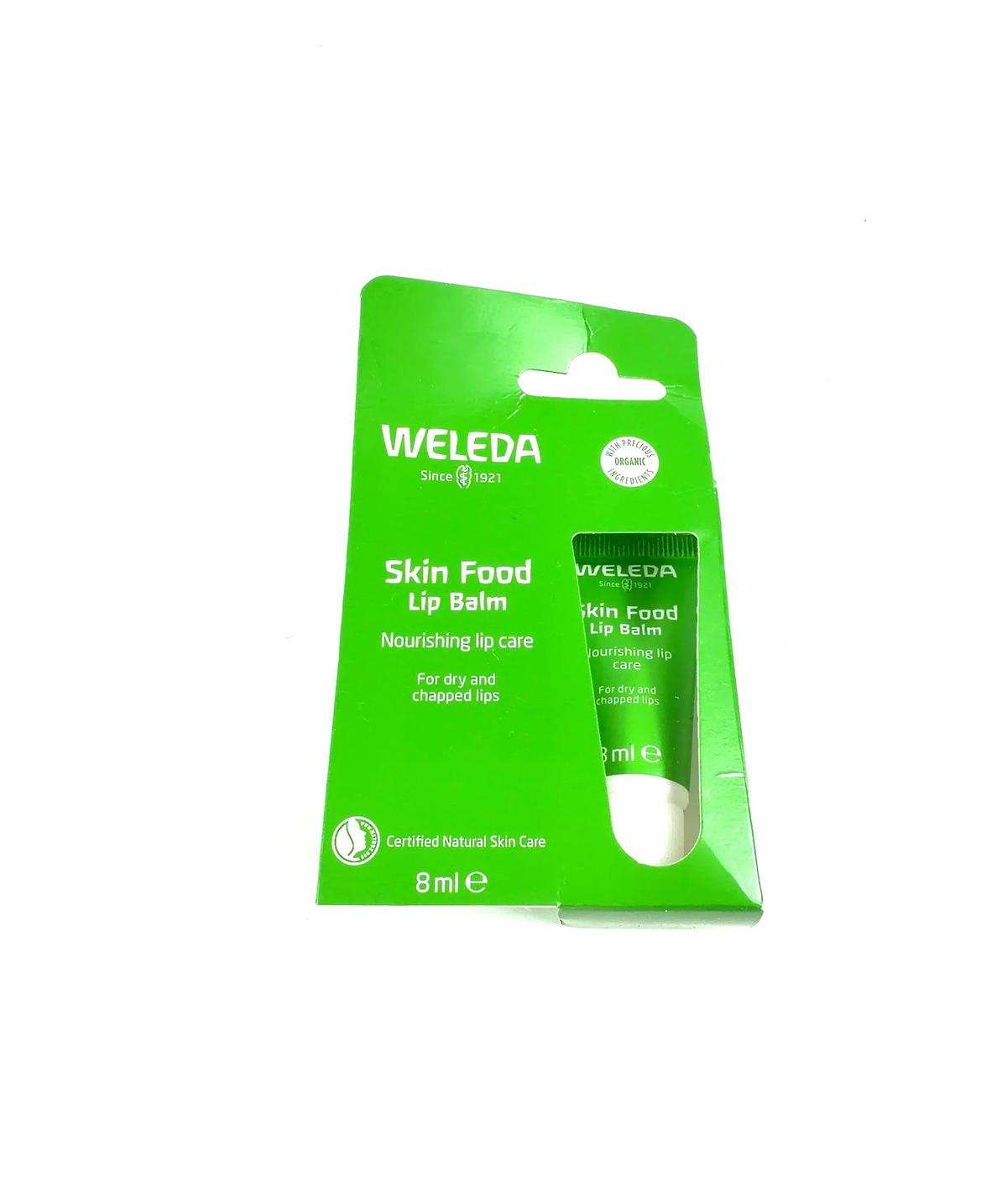 Weleda Skin Food Lip Balm, size 8ml — care label