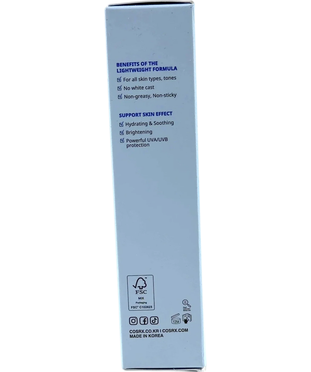 COSRX Ultra-Light Invisible Sunscreen 50 mL, size 50ml — back