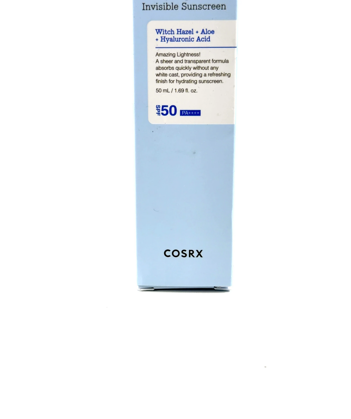COSRX Ultra-Light Invisible Sunscreen 50 mL, size 50ml — label