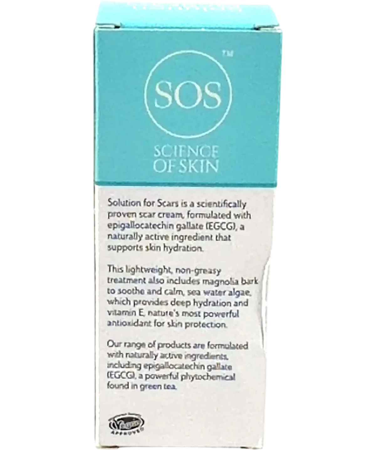SOS Science of Skin Solution for Scars, size 30ml — back