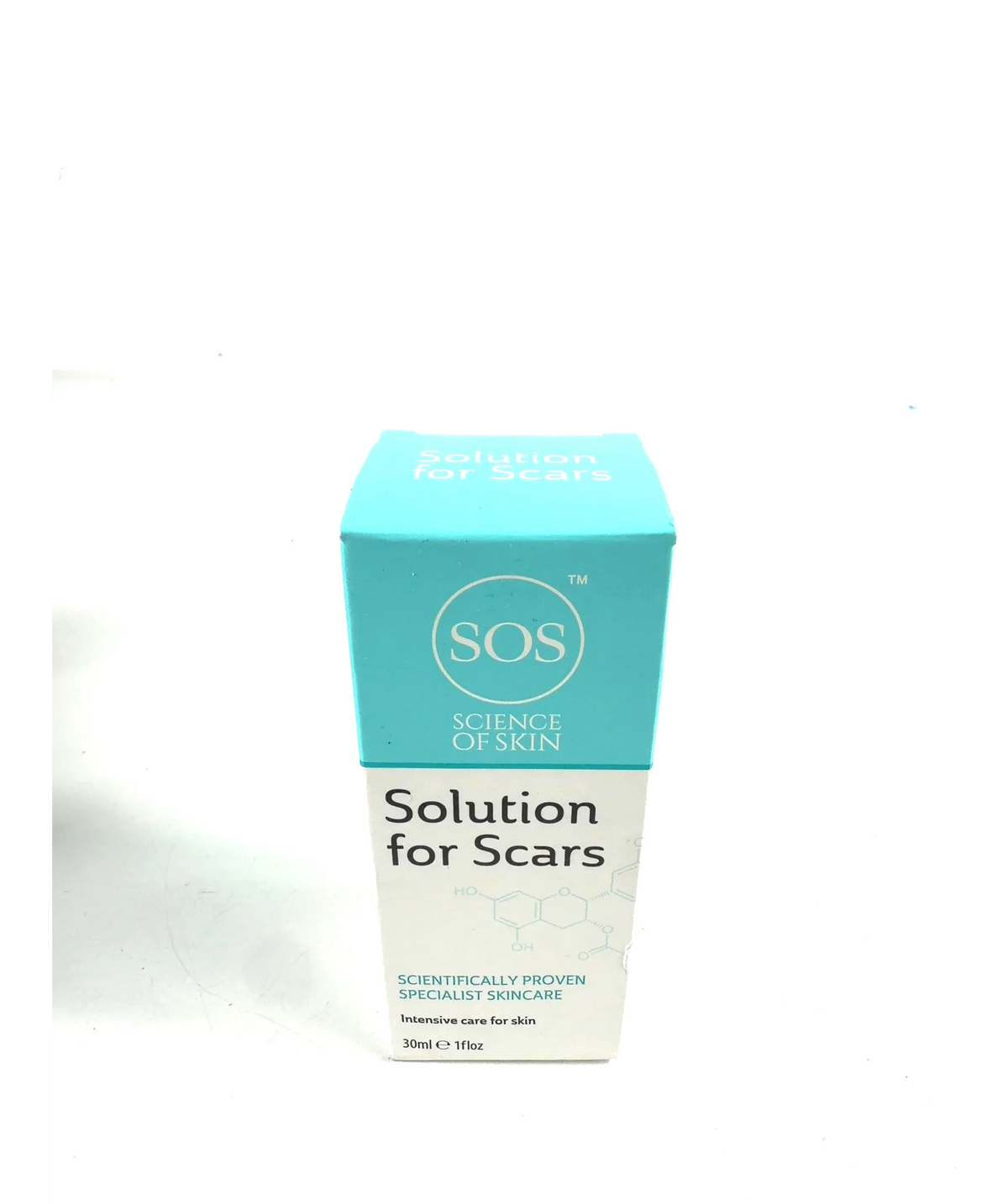 SOS Science of Skin Solution for Scars, size 30ml — label