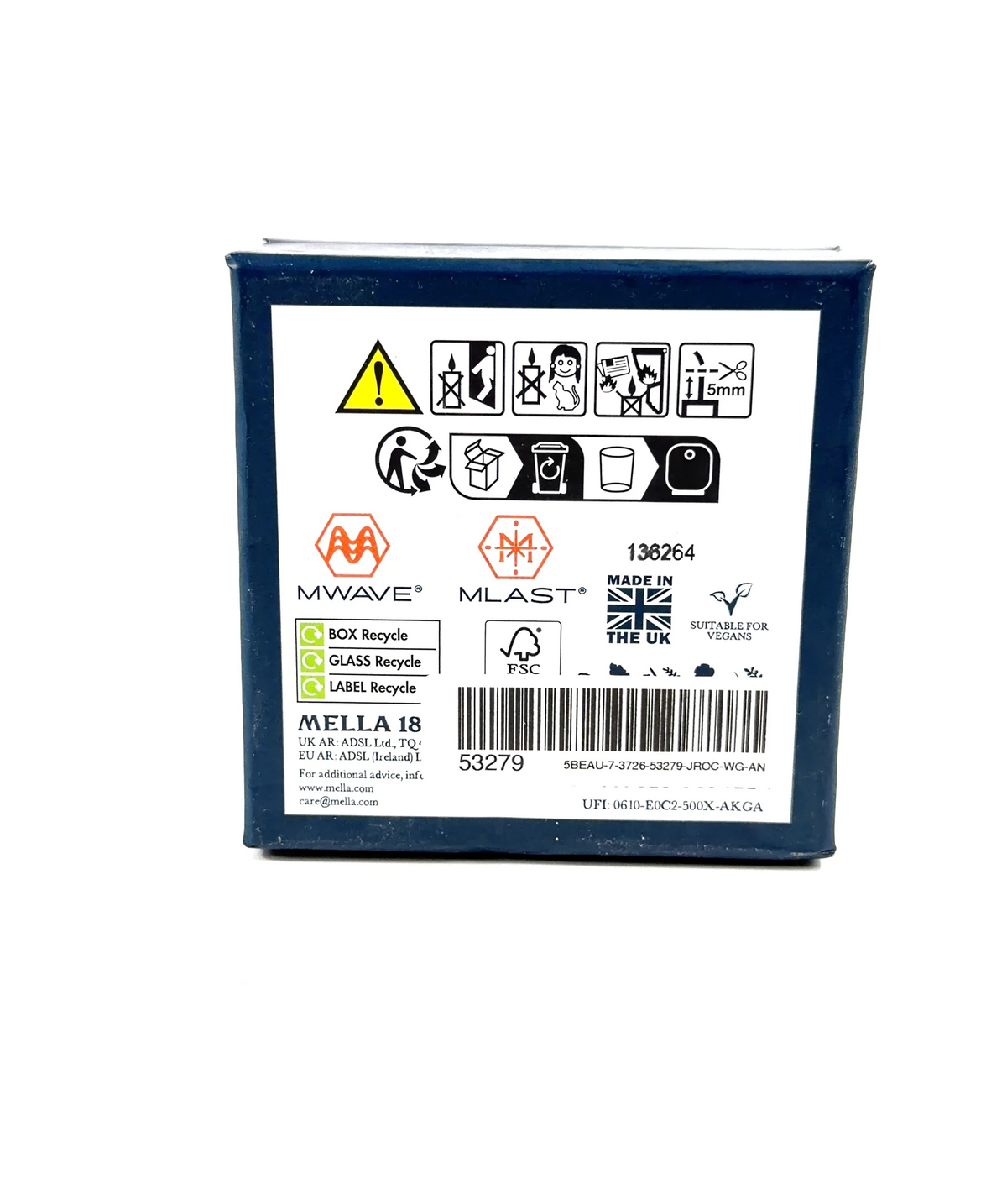 MELLA 1809 — care label