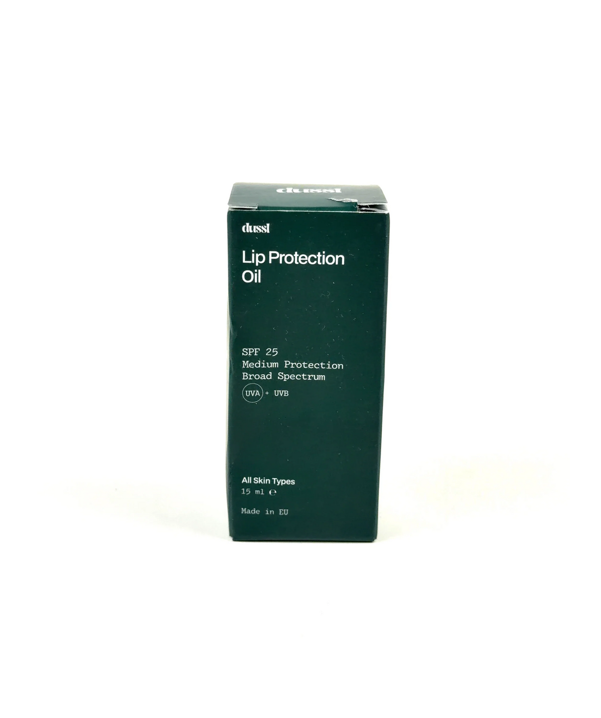 dussl Lip Protection Oil SPF 25, size 15ml — label