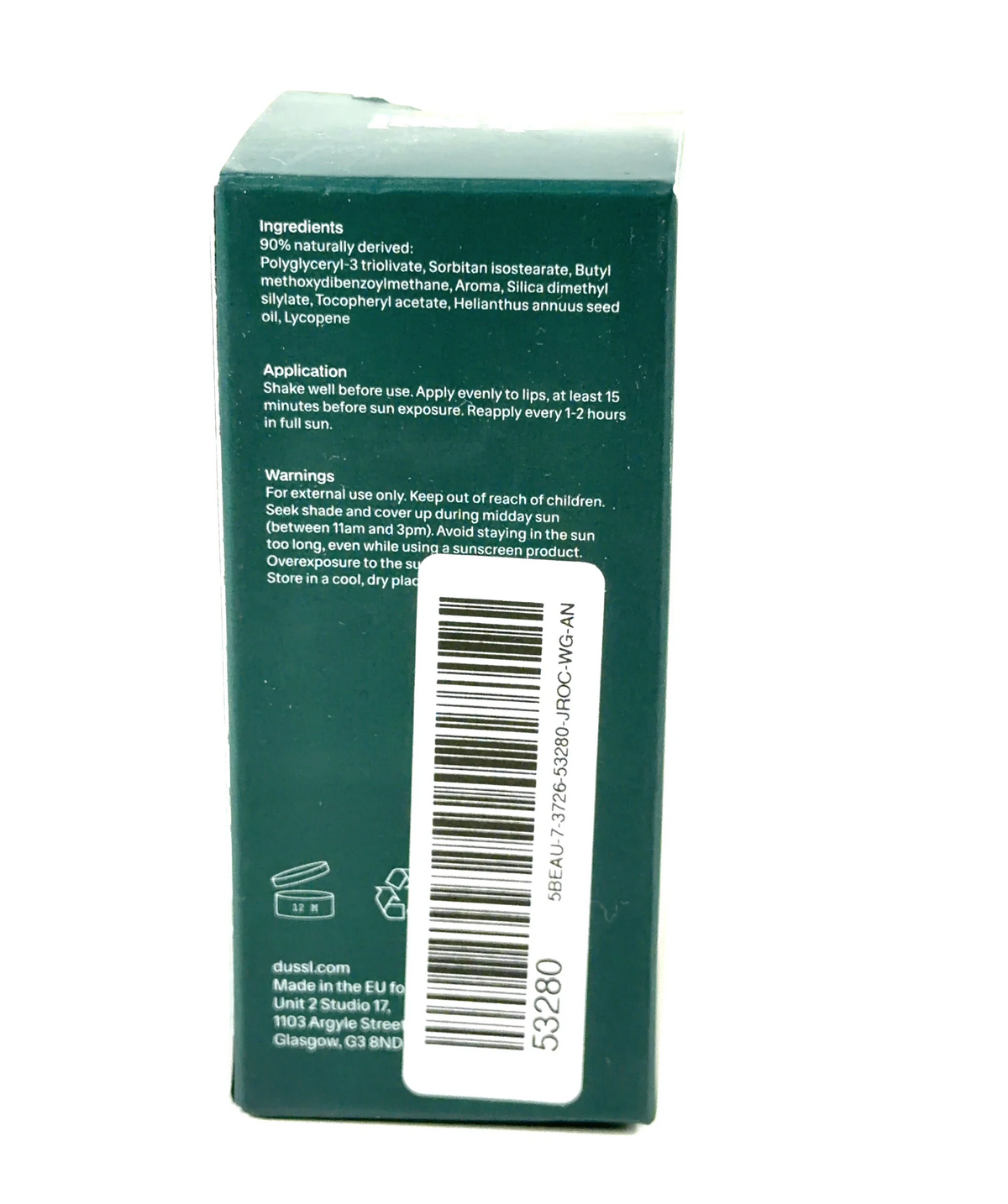 dussl Lip Protection Oil SPF 25, size 15ml — fabric detail