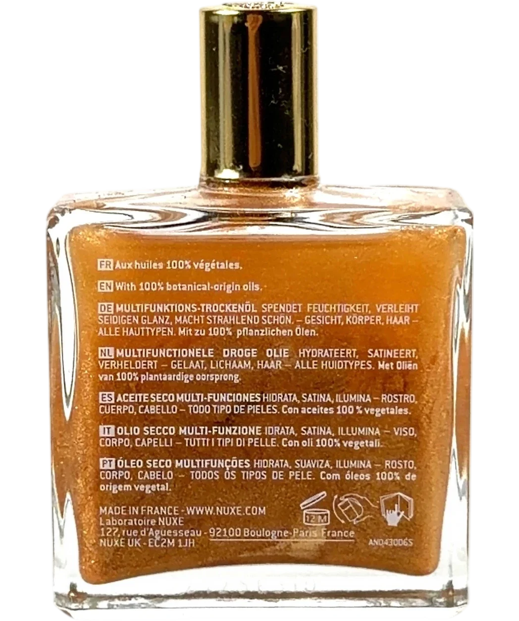 Nuxe Nuxe Huile Prodigieuse Or Multi-Purpose Dry Oil 50ml, size 50ml — back