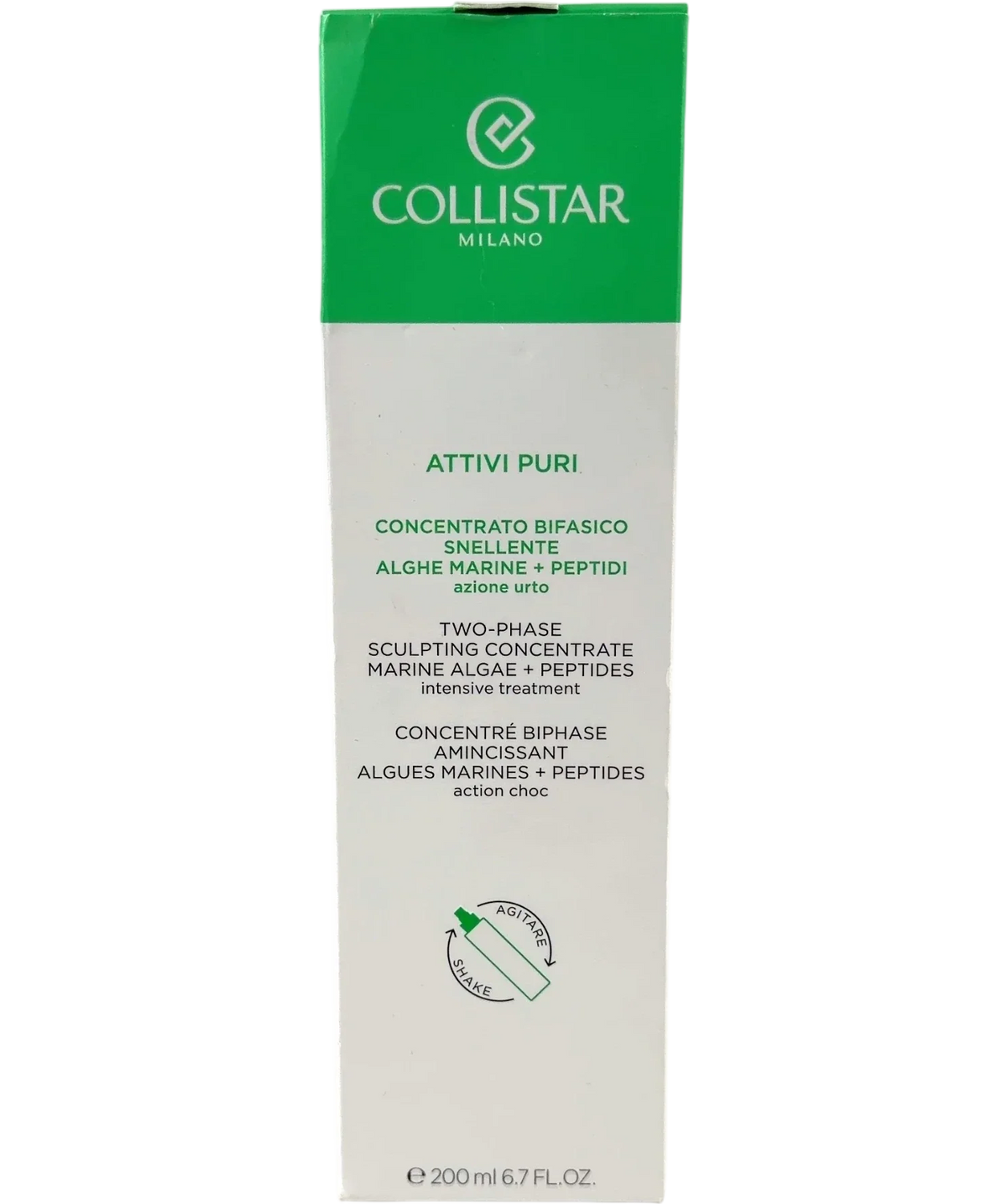 Collistar Marine Algae and Peptides Two Phase Sculpting Concentrate, size 200ml — front