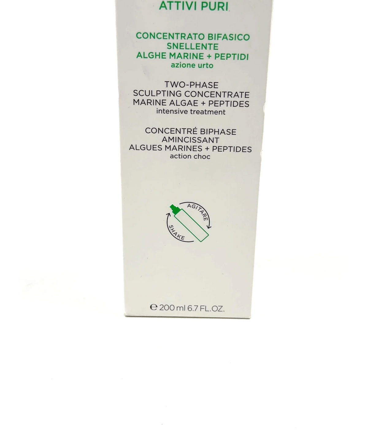Collistar Marine Algae and Peptides Two Phase Sculpting Concentrate, size 200ml — care label