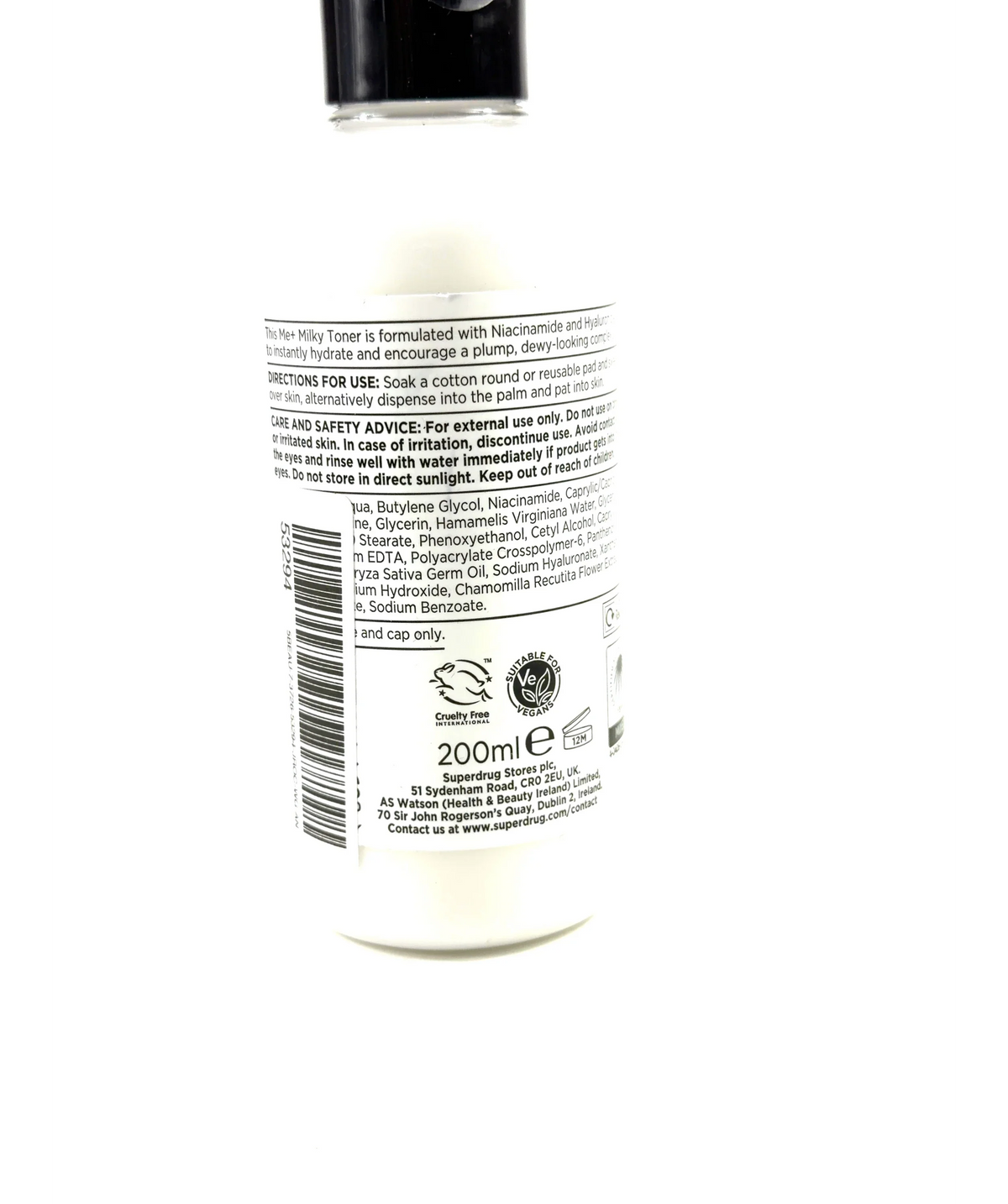 Superdrug Superdrug Me+ Milky Toner 200ml, size 200ml — fabric detail