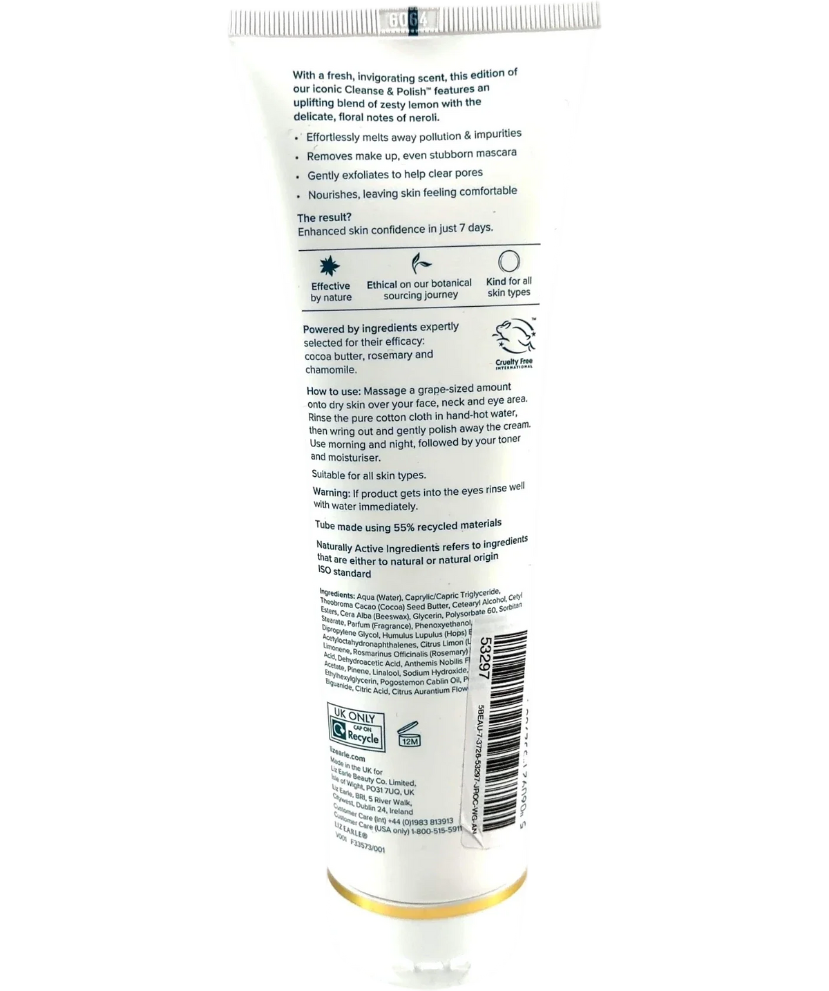 Liz Earle Liz Earle Cleanse & Polish Lemon & Neroli 250ml, size 250ml — back