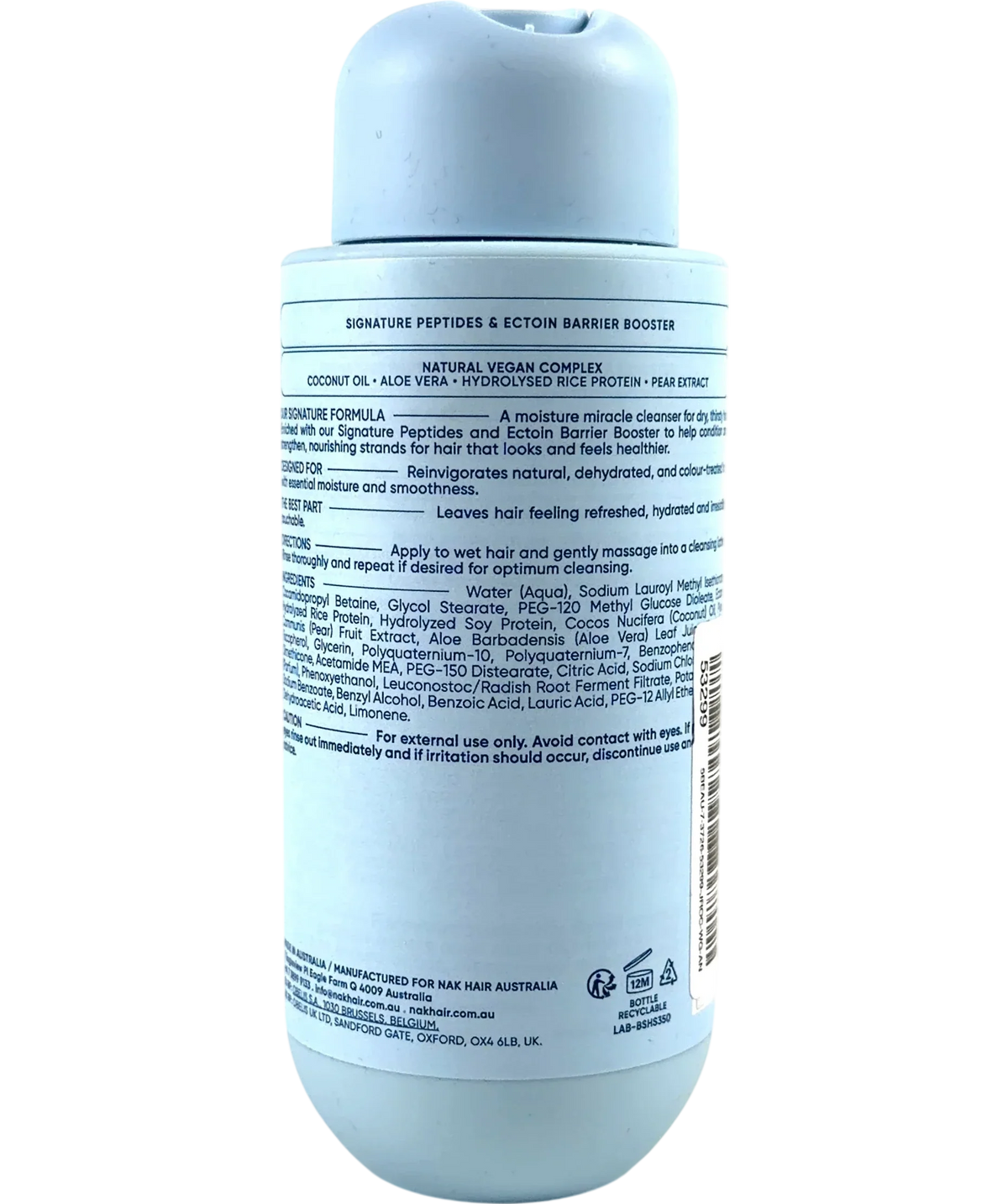 Nak Hair Hydrate Shampoo, size 350ml — back