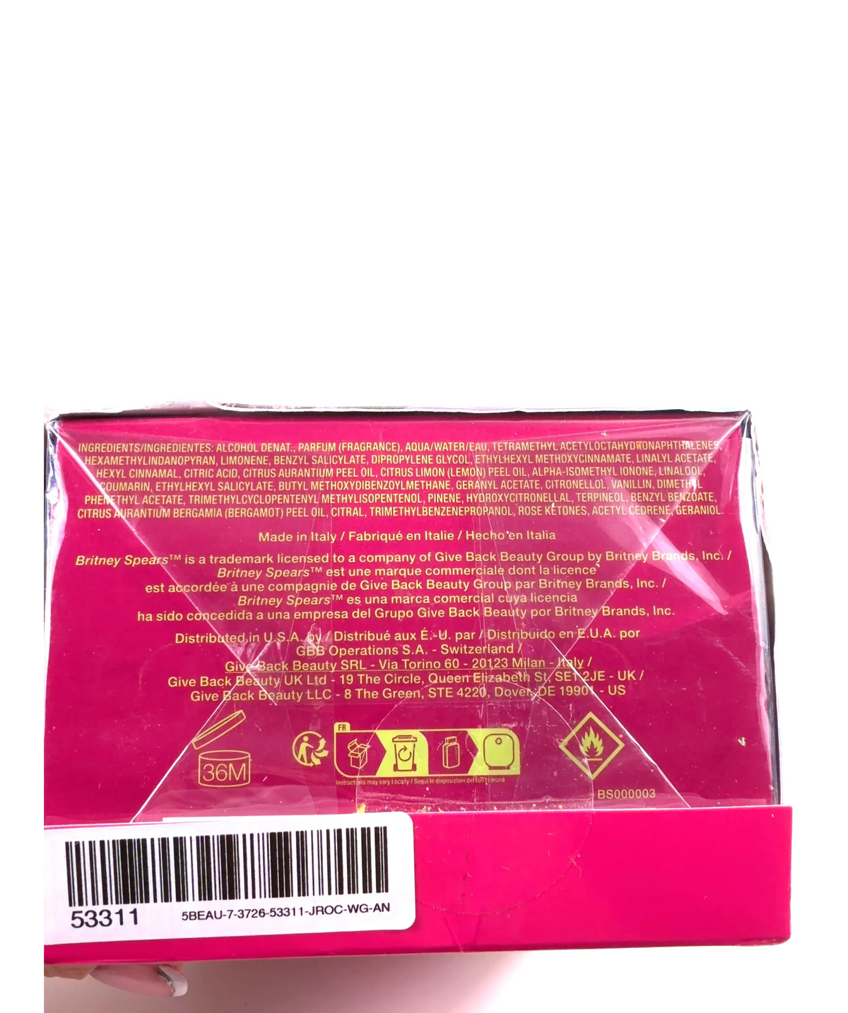Britney Spears Fantasy Eau de Parfum, size 100ml — fabric detail
